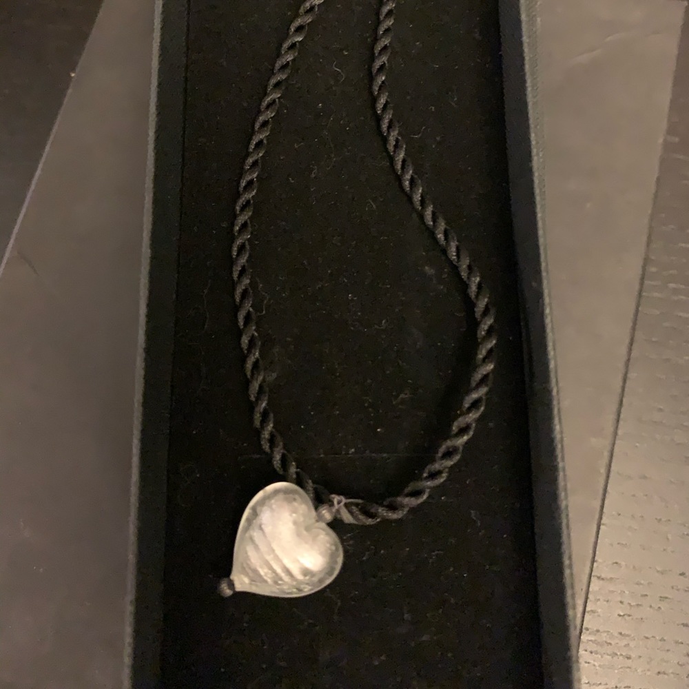 Venetiaurum murano glass heart necklace